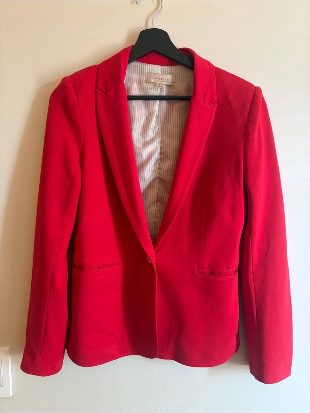 Philosophy Vibrant Red Single-Button Blazer